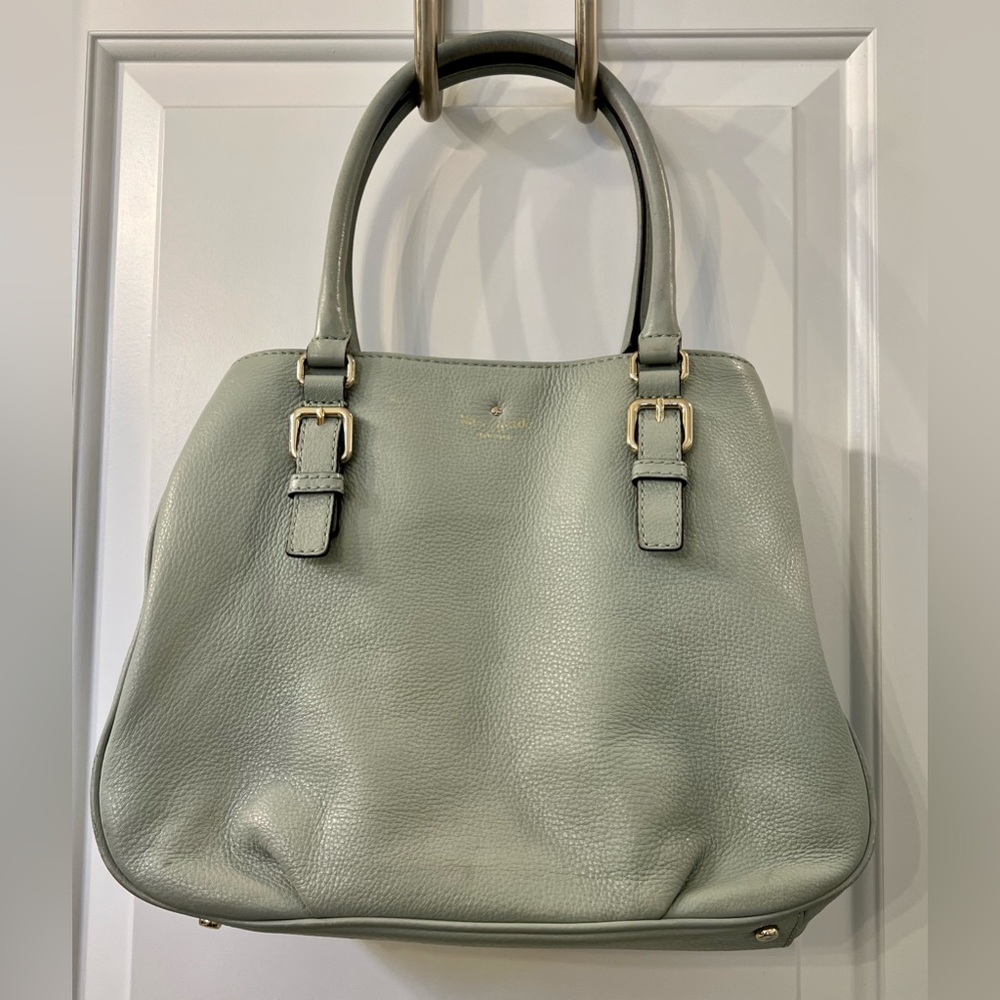 Kate Spade pebbled leather handbag in mint green